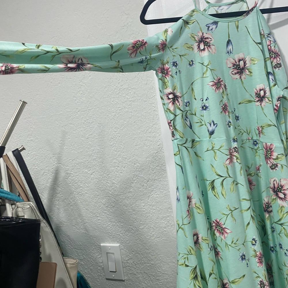 long sleeve floral dress